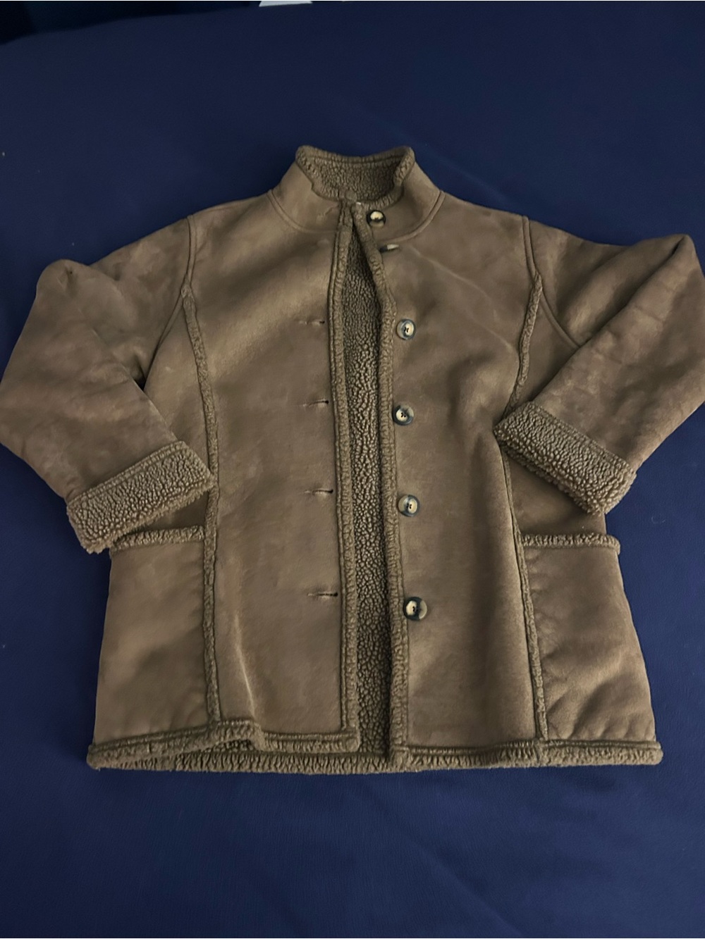 L.L. Bean Tan Sherpa Fleece Jacket
